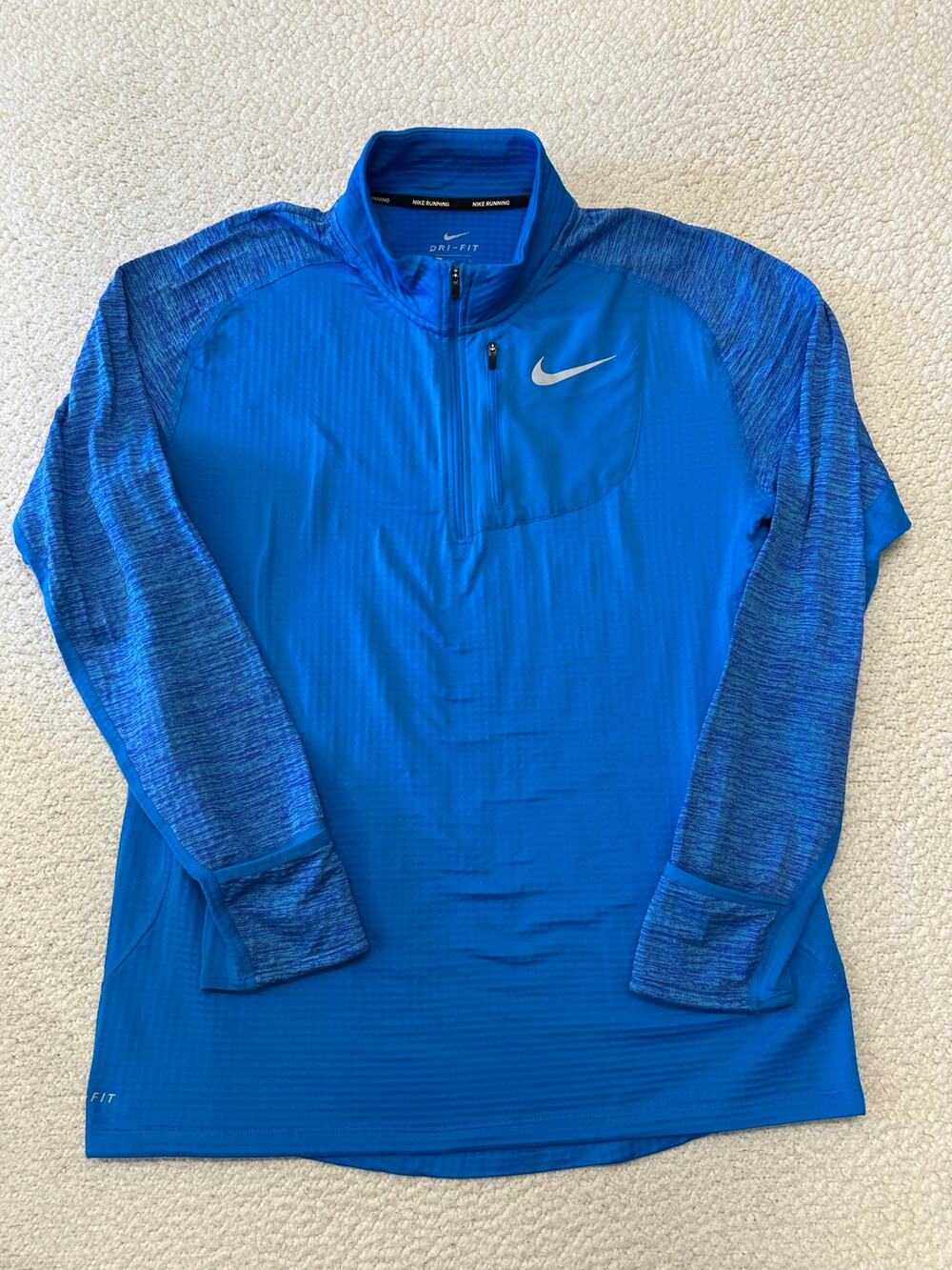 Nike Mens Dri Fit Running 1/4 Zip Pullover Large